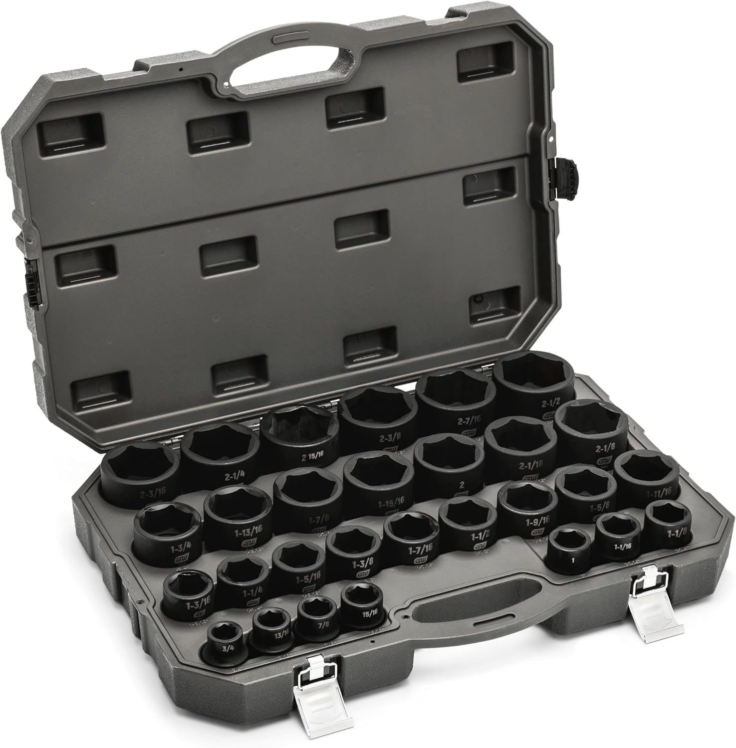 GEARWRENCH 29 Piece 3/4' Drive 6 Point SAE Impact Socket Set | 3/4' to 1-7/8' | 84035