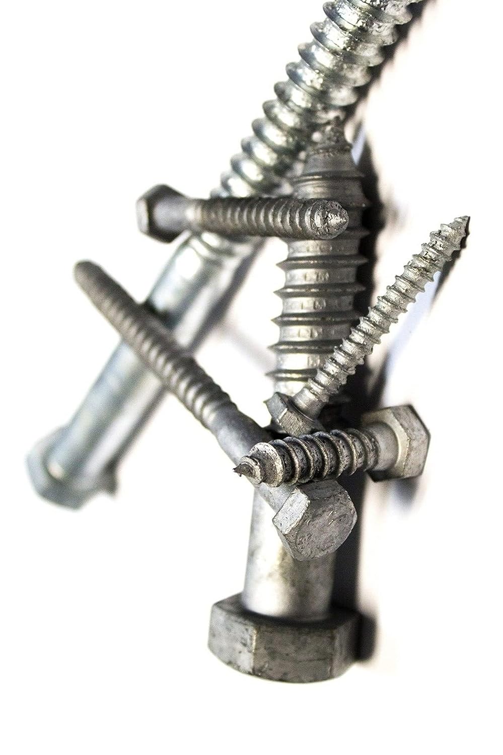 New Versatile Pack of (1000) 1/4x1' Hex Lag Screws - Hot Dip Galvanized Multi-Purpose Comprehensive Hardware Fastener Assortment Kit TRINNM03292