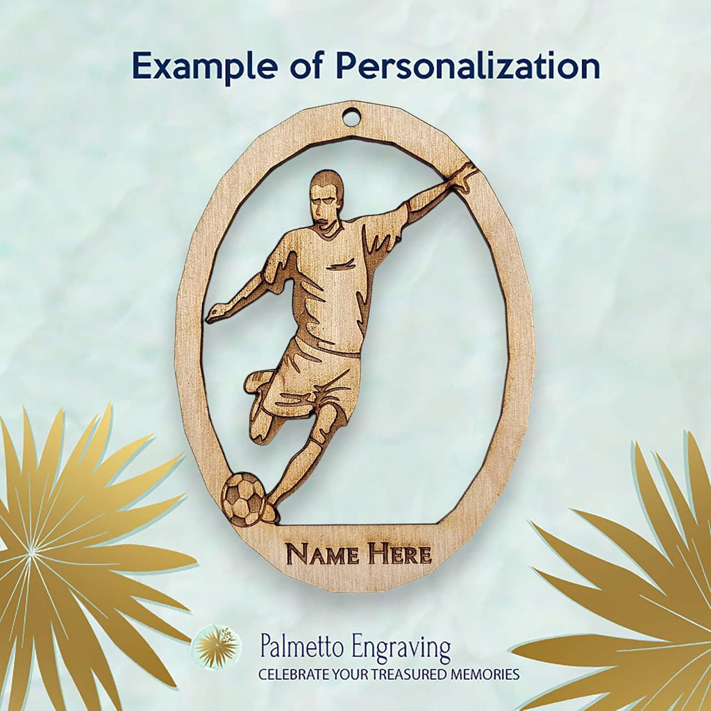 10PK Personalized Soccer Ornaments for Boys, Soccer Keepsakes for Players, Coaches and Teams