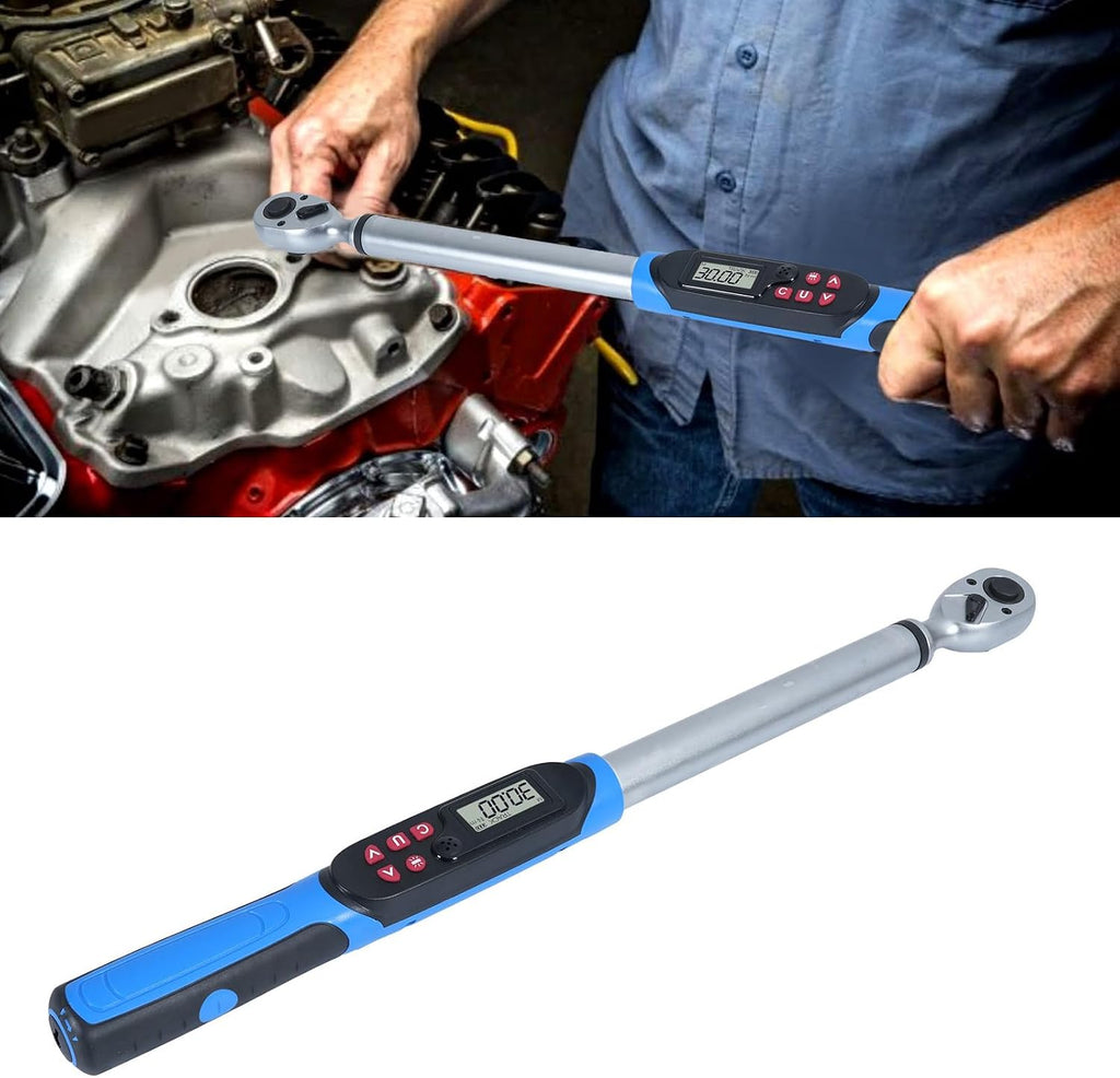 CHICIRIS Digital Torque Wrench, Precision Tool with Data Logging, LED Warning Light, Buzzer Alarm, Ergonomic Design for Car, Motorcycle, DIY, Home, Industrial Maintenance