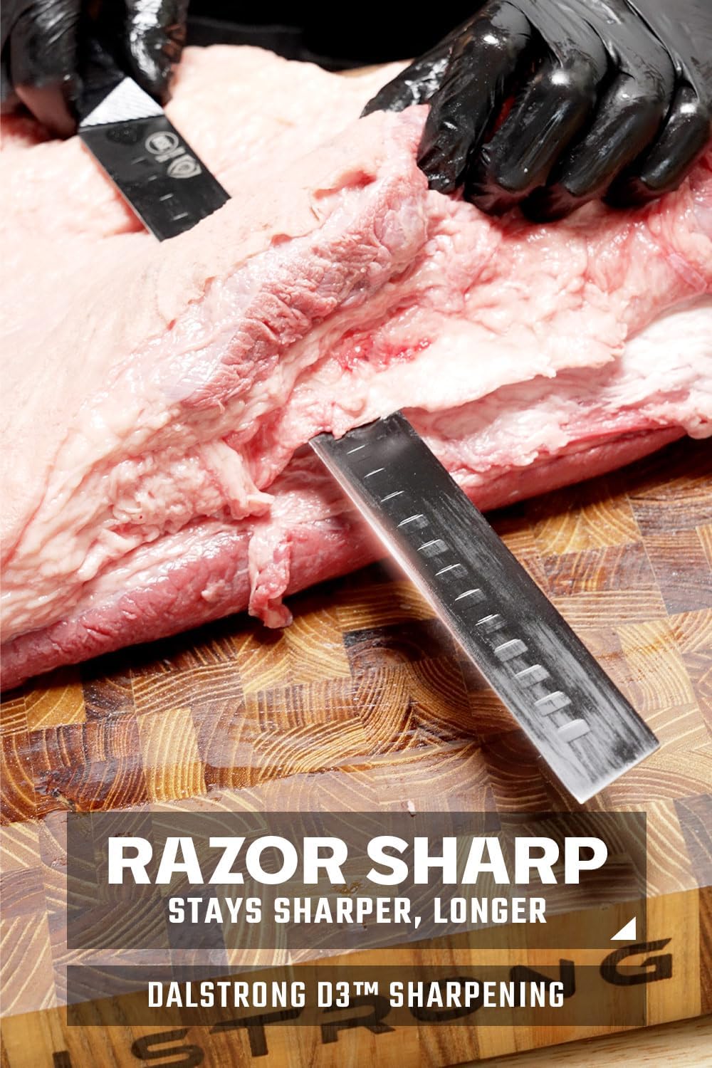 Dalstrong Slicing Knife - 14 inch - Shadow Black Series - Black Titanium Nitride Coated - High Carbon - 7CR17MOV-X Vacuum Treated Steel Carving Knife - Sheath - Kitchen Knife Slicer - NSF Certified
