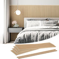 Art3dwallpanels 16 Pack Wood Slat Wall Paneling 51'×6.7' Sound Absorbing 3D Wall Panels for Living Room TV Background Home Office Decor, Oak