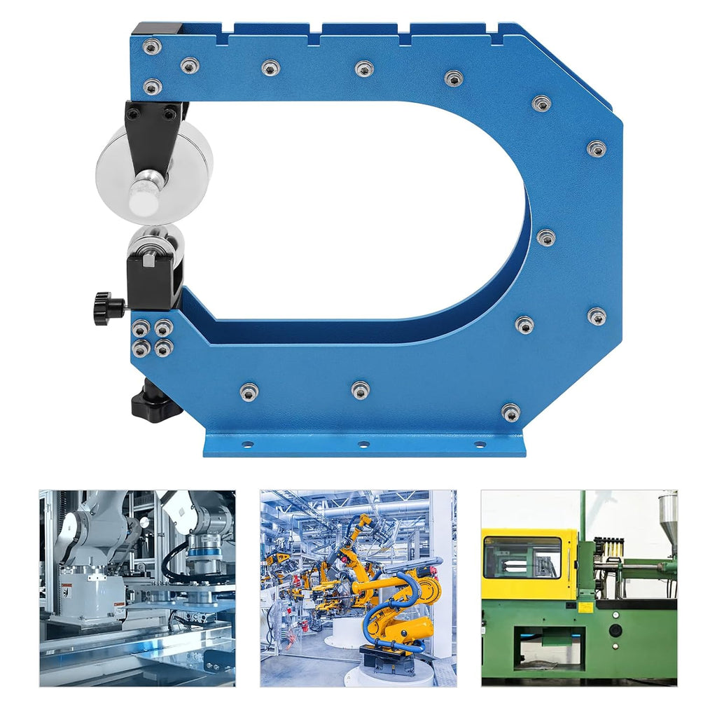 Professional Benchtop English Wheel, 12' Steel, Blue, 16ga/1.5mm Mild Steel, 90 Rotatable Design, Heavy Duty Automotive Panel Crafting Tool