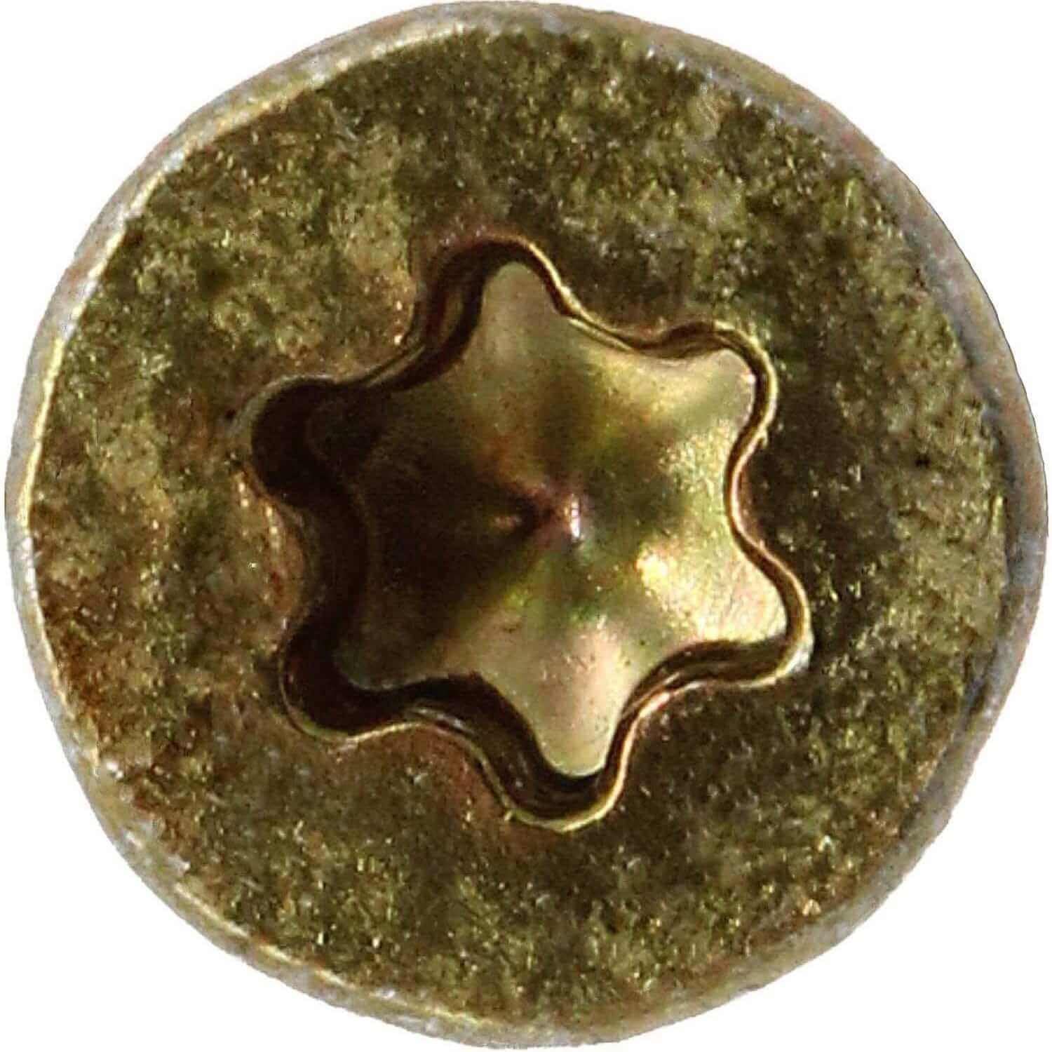 Jake Sales #8 x 1-1/4' Gold Star Wood Screw Torx/Star Drive Flat Head (CASE of 9-5 Pound Boxes). Approx. Qty 10,395 Screw Count.
