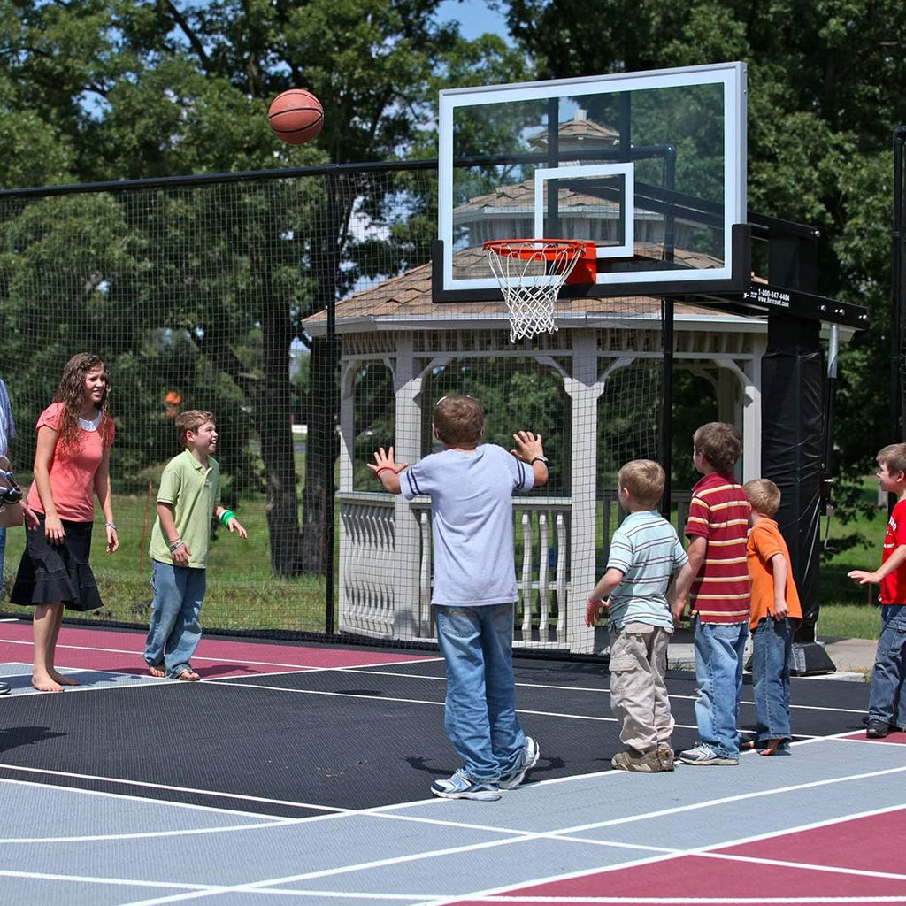 Professional 180º Heavy Duty Breakaway Basketball Rim，18 inch Flex Rim Goal Replacement Fits 5'x5', 5'x4', 4'x3'，5'x3' Hole Pattern Backboard