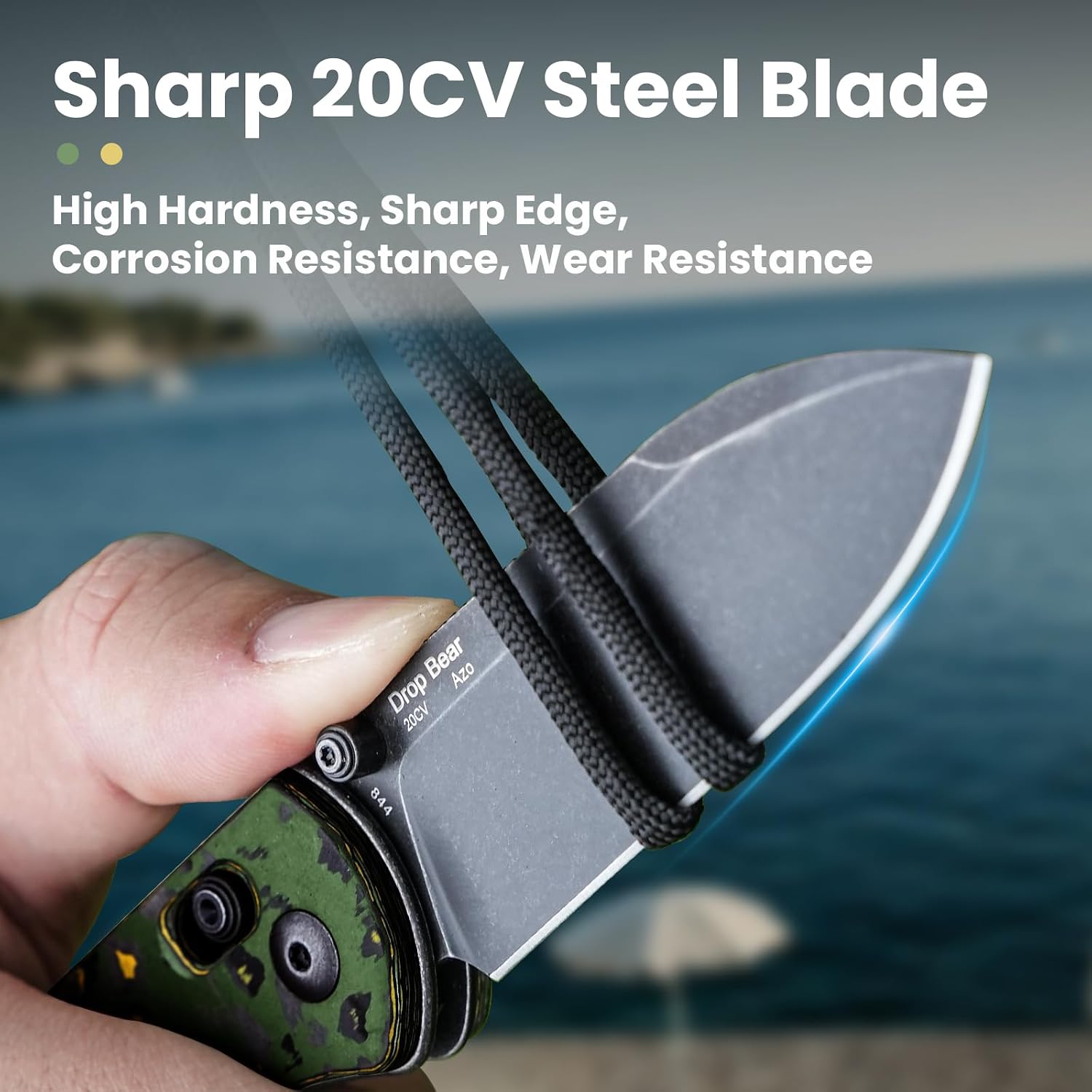 Kizer Drop Bear Pocket Knife, Folding Knife, 2.97' 20CV Steel Blade, Fatcarbon Carbon Fibre Handle, Folding Pocket Knife, EDC knife, Ki3619A1