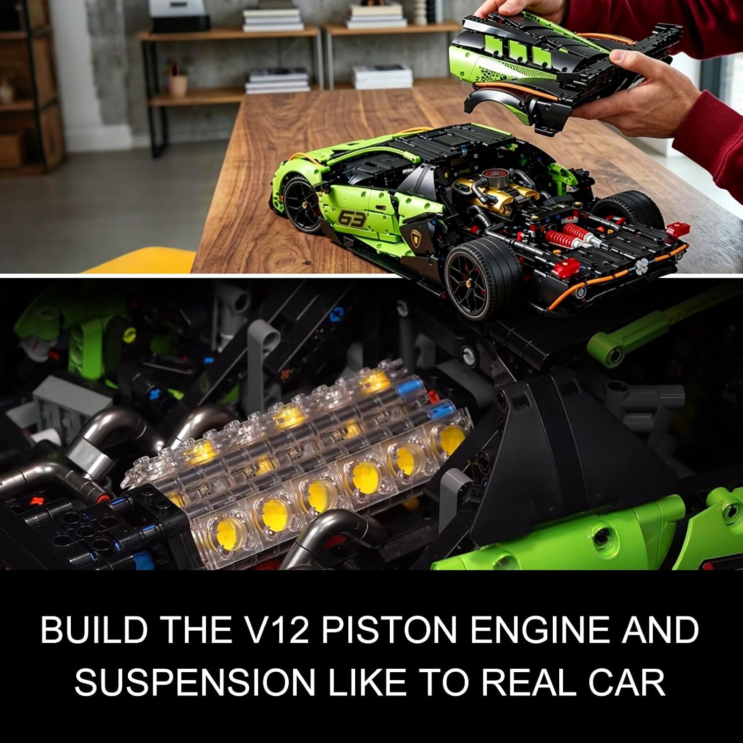 Hypercar No. 01 Building Set, 1:8 Scale Sports Car Model Kit for Adults, Collectible and Display Race Car Advanced Vehicle Model for Home or Office Décor, Gift for Motorsport Fans, (4150PCS)