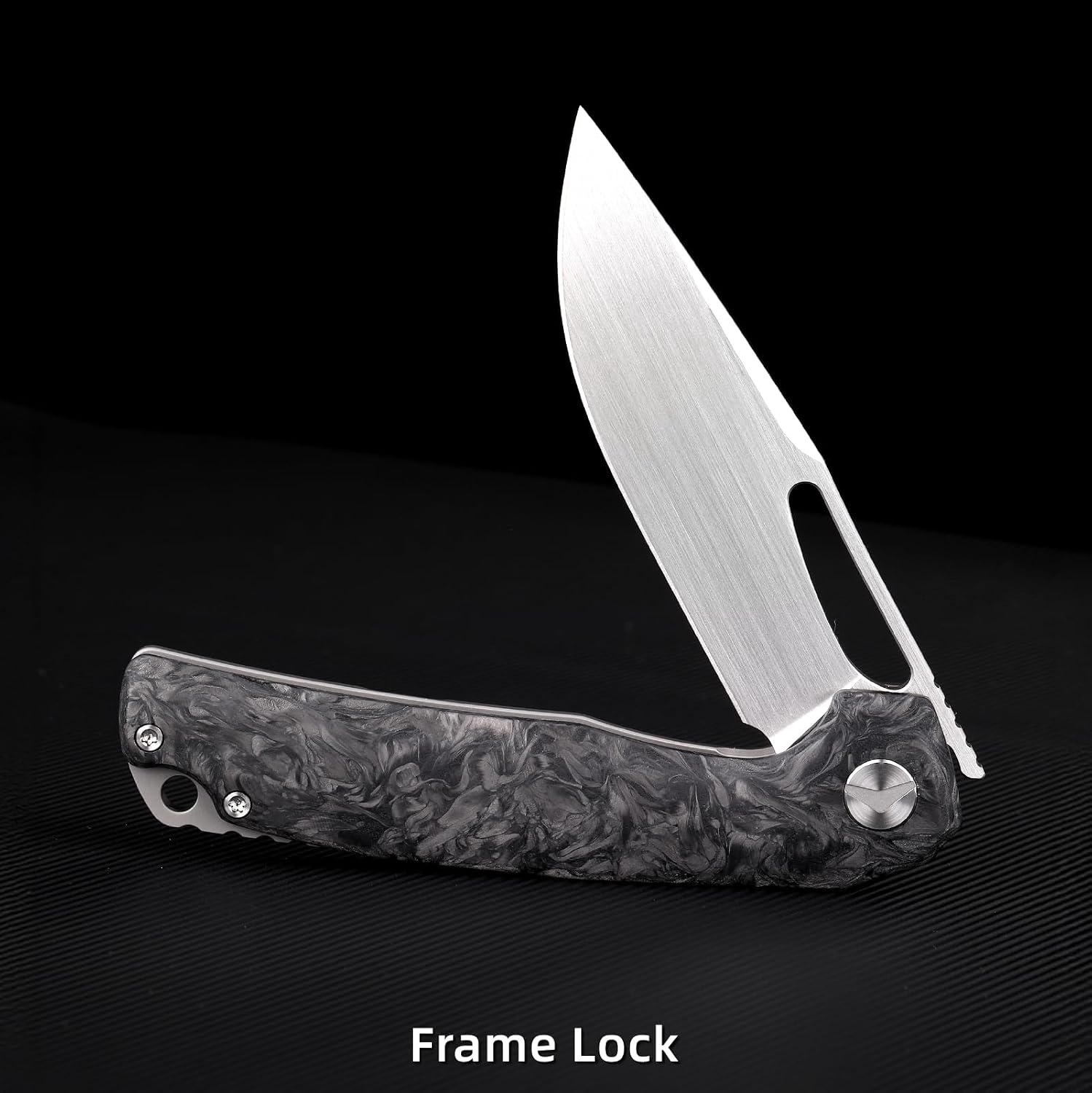 Pocket Knife, 3.5' M390 Blade Folding Knife Hunting Knife Survival Knife with Pocket Clip, EDC Knives for Hunting Camping Survival Outdoor Fishing Hiking (Black&Grey)