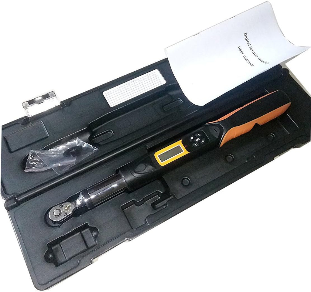1/2 inch Digital torque wrench Professional 1/2-Inch Electronic Torque Wrench with Maximum value 135N.m Buzzer setting range 6.75 to 135N.m 100 records Data Storage 535mm