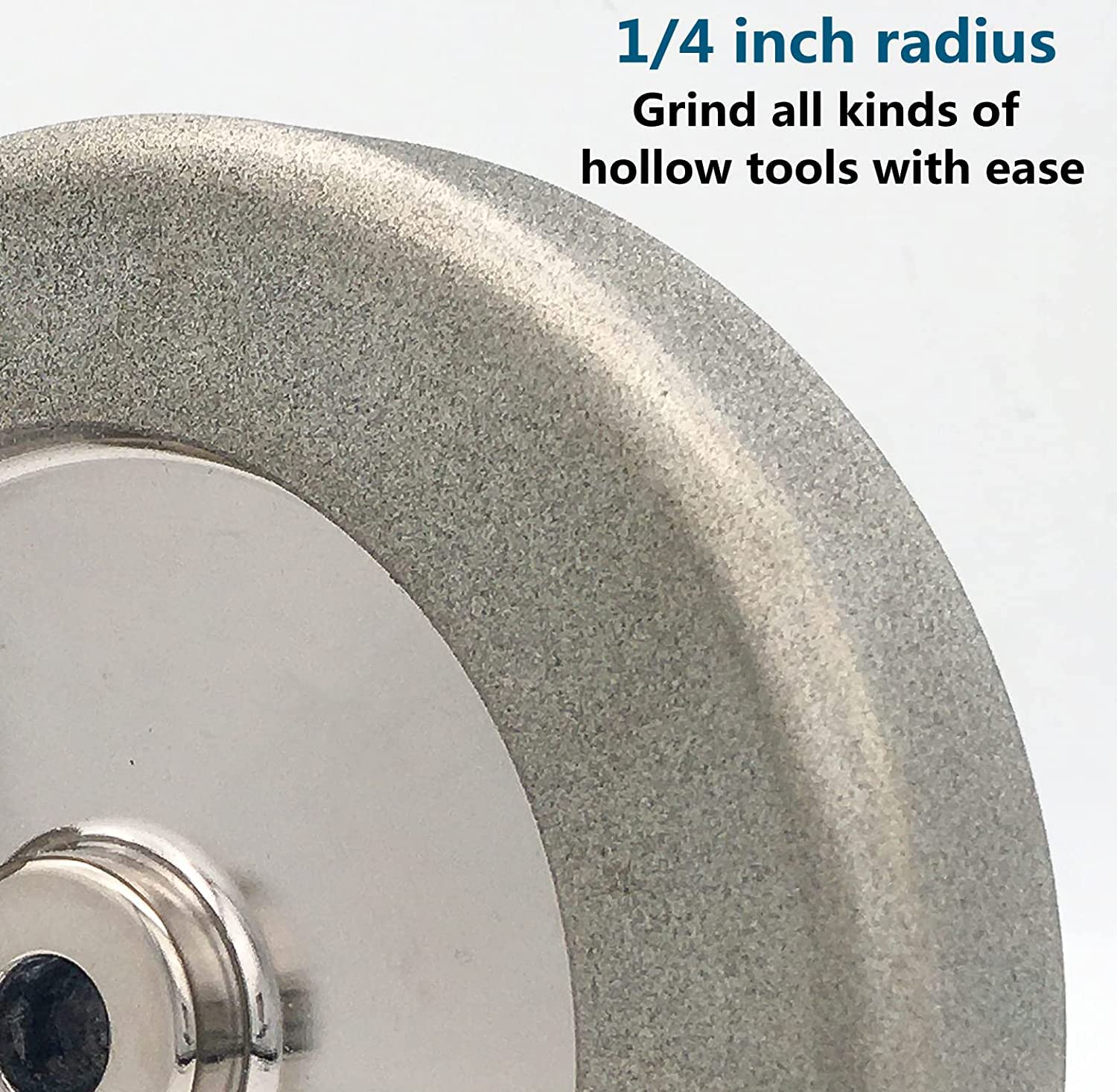 6 inch 4 in 1 CBN Grinding Wheel - 180 Grit x 1.25' Wide x 1/2' Bore (180 Grit)