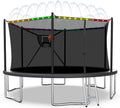2026 Upgrade 1500LBS Outdoor Tranpoline for Kids and Adults 【Easy to Install & Built to Last】 10FT 12FT 14FT 16FT Recreational Tranpolines with Net, Basketball Hoop and Ladder, ASTM Approved