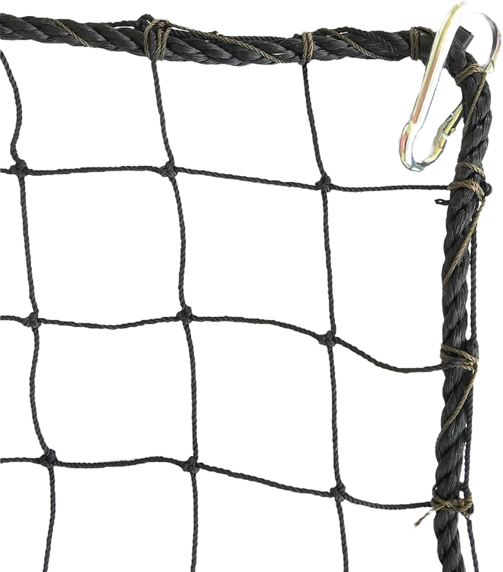 Multi-Sport Barrier Net, Nylon, Black, 10x10/15/20/30, Baseball, Softball, Basketball, Football, Soccer, Tennis