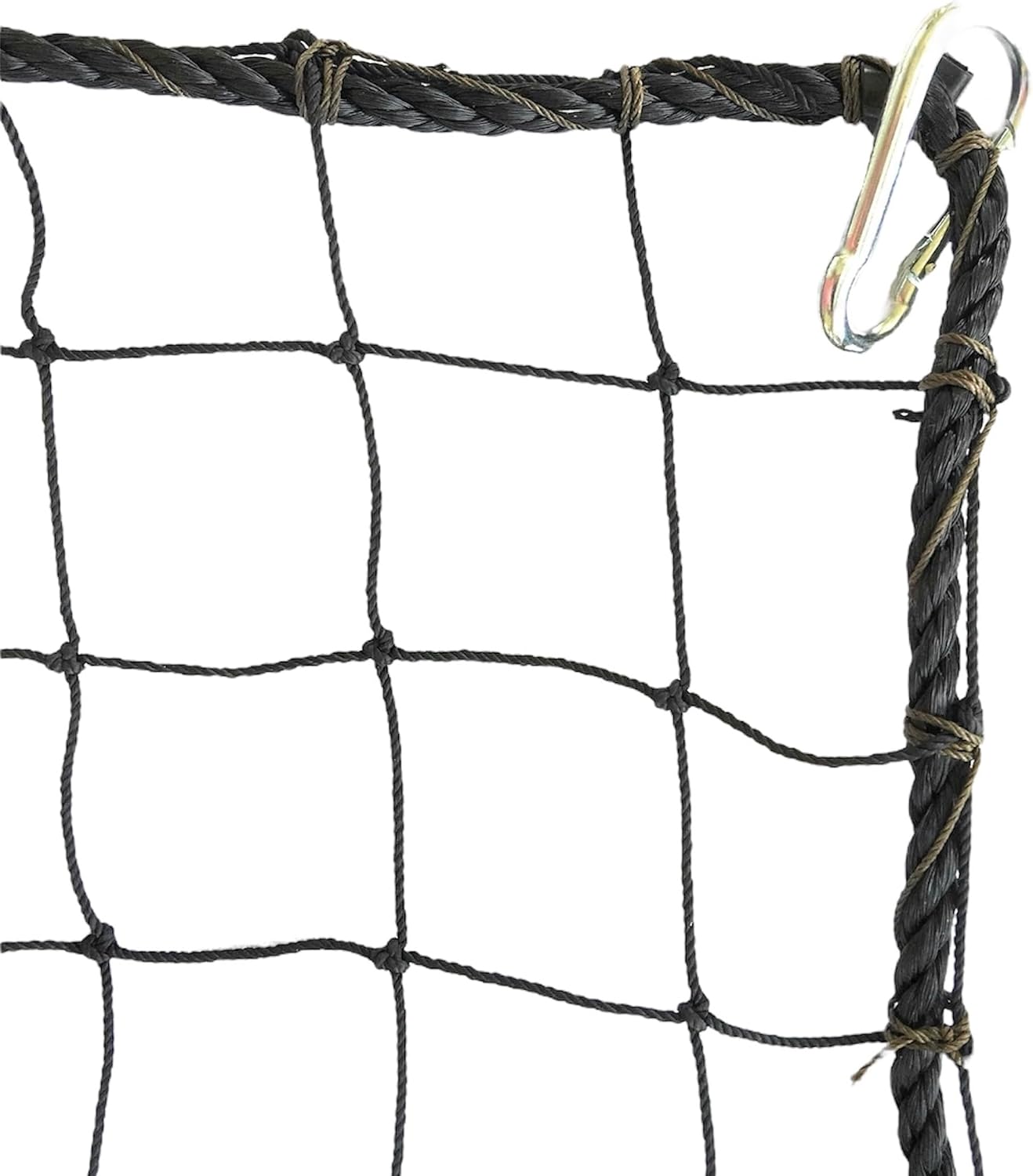 Multi-Sport Barrier Net, Nylon, Black, 10x10/15/20/30, Baseball, Softball, Basketball, Football, Soccer, Tennis