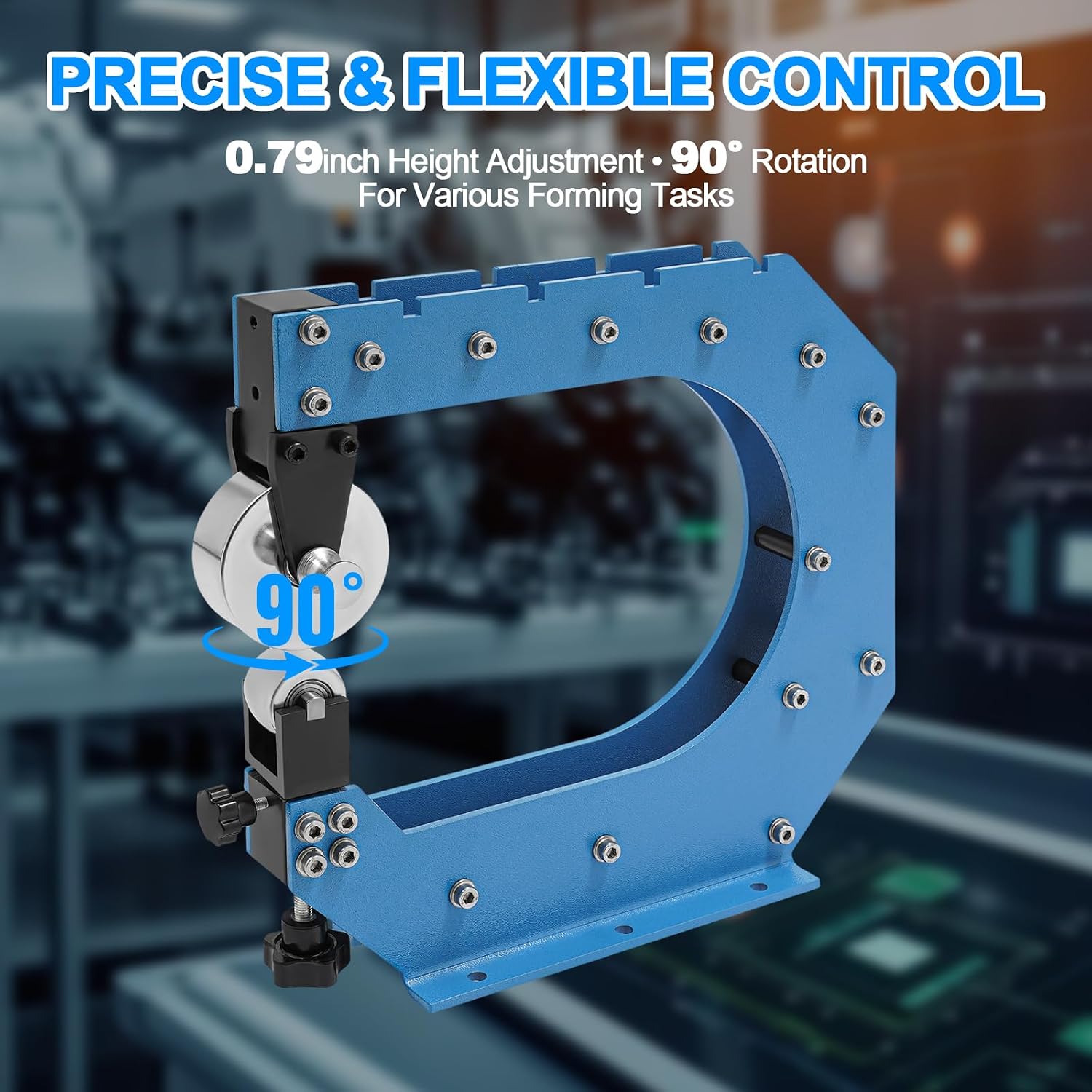 12' Benchtop English Wheel, Professional Heavy Duty English Wheel Manual Metal Shaping Tool for Steel, Aluminum 45# Steel Frame, 30.5CM Throat Depth