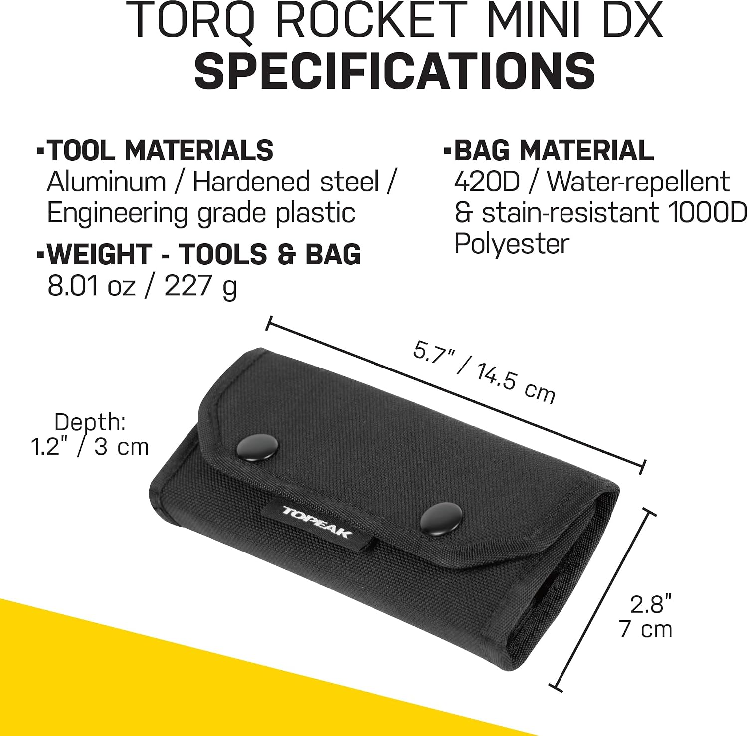 Topeak Torq Rocket MiniX Torque Wrench – 1–6 Nm Adjustable Ratcheting Bike Tool with 11 Bits, Tire Lever & Carry Case – Compact Precision Torque Wrench for Road, MTB & Gravel Bikes | bike-hand-tools