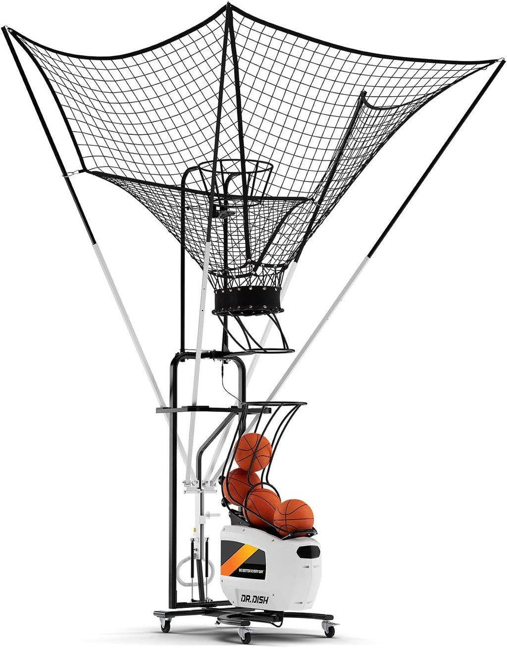 Dr. Dish Home Basketball Shooting Machine - Shot Trainer and Automatic Rebounder for Home and Driveway Use