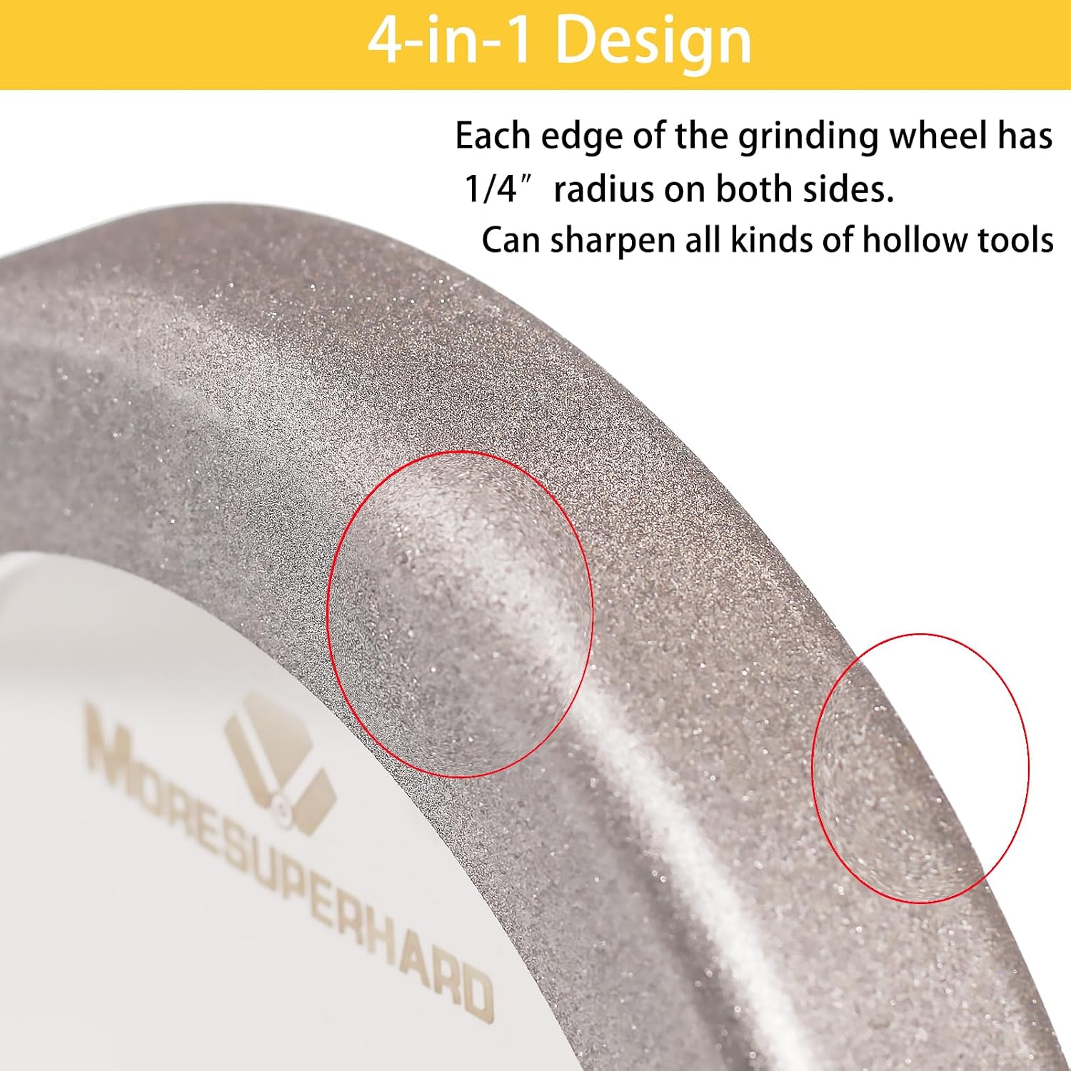 4 in 1 CBN Grinding Wheel 8' Dia x 1.25' Wide x 5/8' Arbor, 600 Grit for Sharpening Woodturning Tools & High Speed Steel Tools(600 Grit)