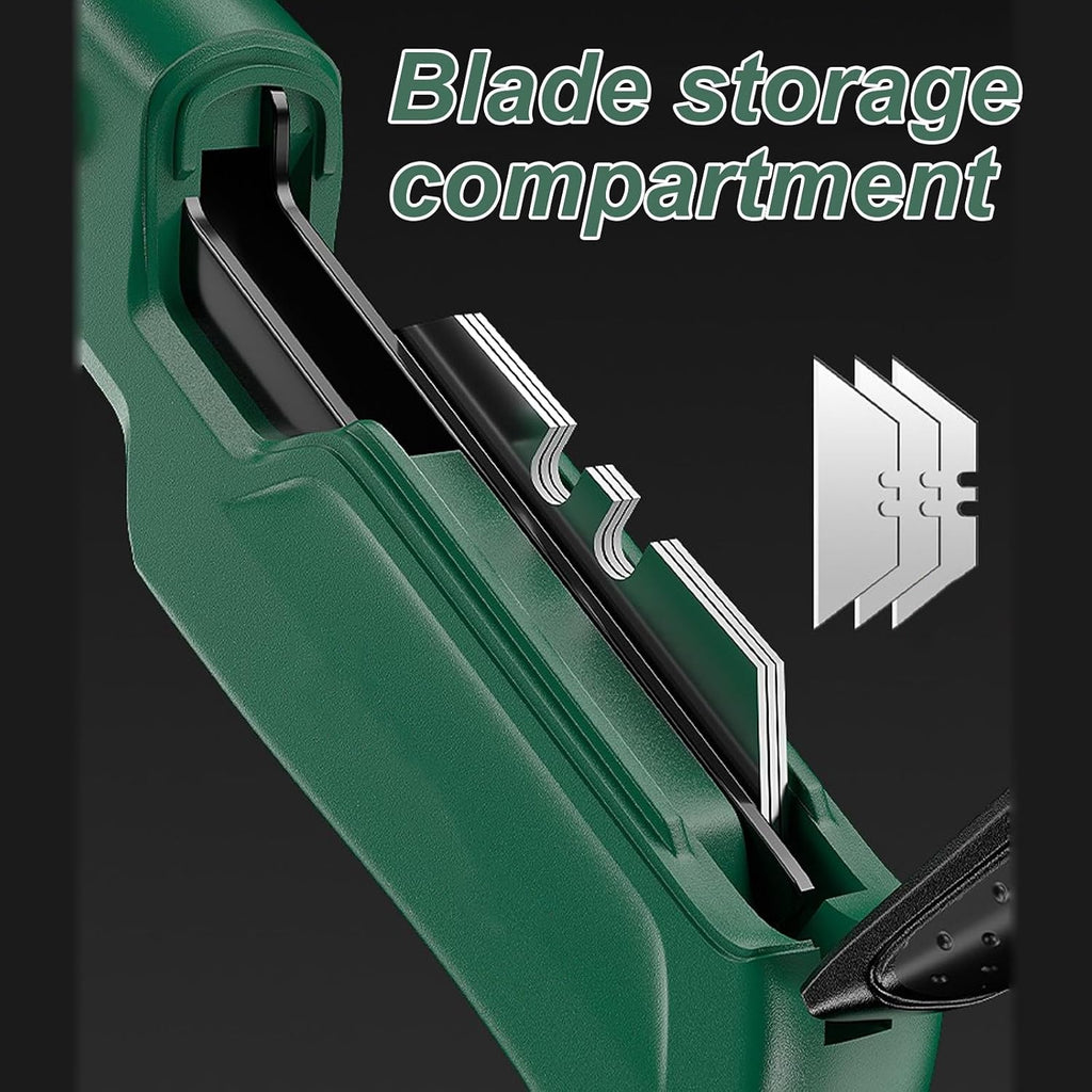 Heavy-duty Folding Utility Knife，with Integrated Blade Storage，box Cutter Folding Includes Belt Clip, 13 Blades(*3)
