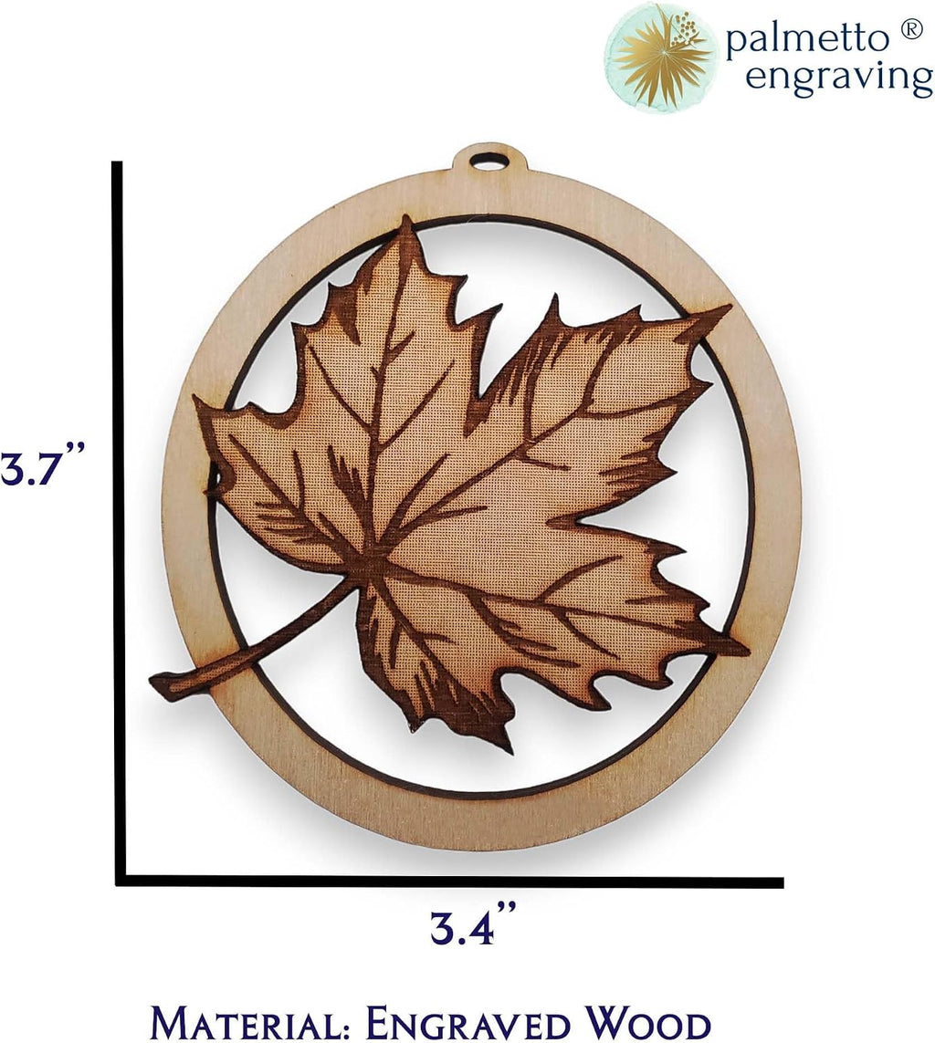 10PK Personalized Maple Leaf Ornaments, Thanksgiving Christmas Tree Decorations, Fall Decorations for Christmas Tree