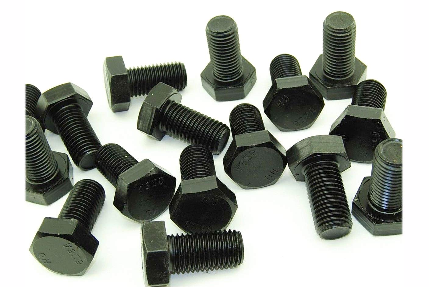 New Package of 15 (pcs) Structural Hex Head Bolts 1-8 x 2' inch Cap Screws A325 Black 1' inch Set #MO2665-P Warranity by Pr-Mch