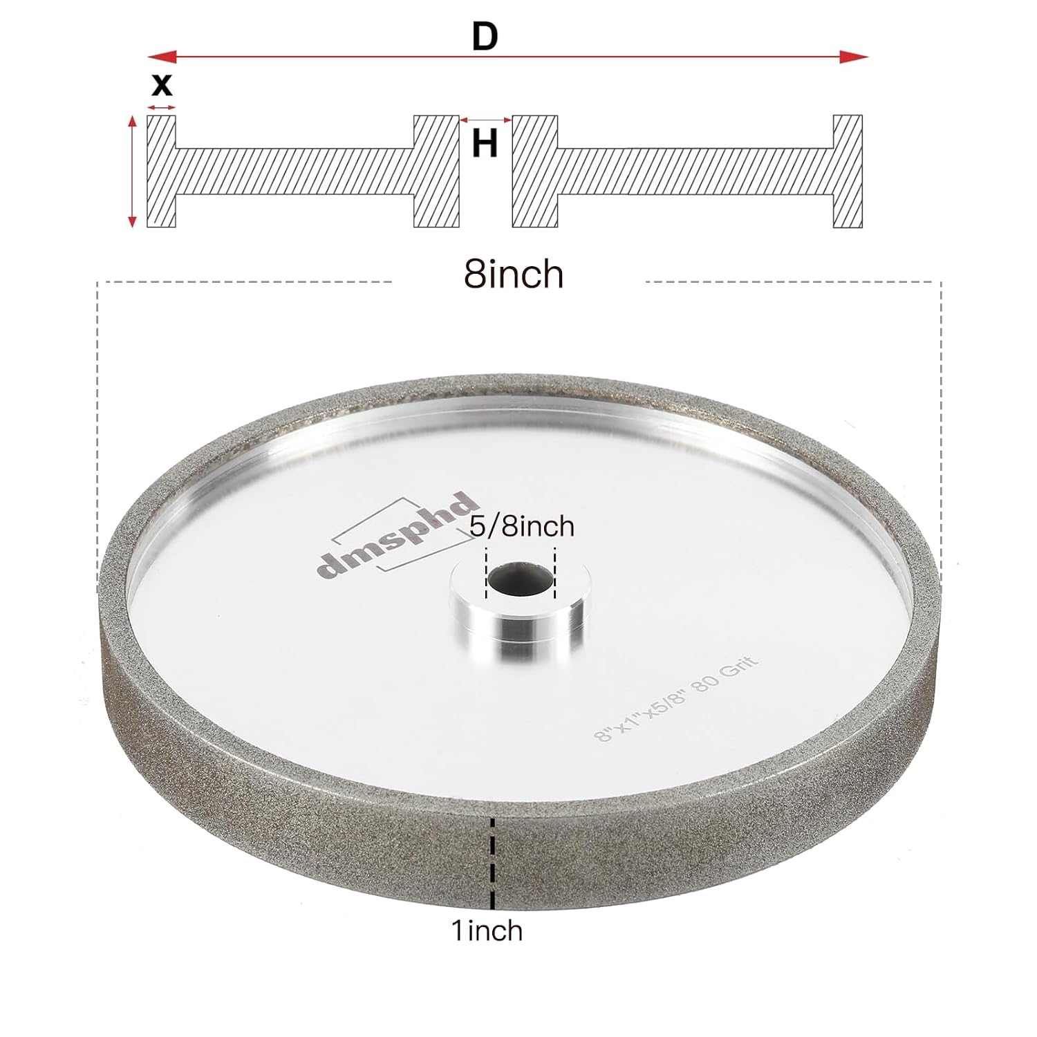 CBN Grinding Wheel 8 inch 180 Grit and 80 Grit