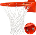 Basketball Rim, Heavy Duty Basketball Rim Replacement - Universal 18 Inch Breakaway Rim and Net,Professional Double-Spring Backboard Rims For In-Ground and Wall-Mounted Basketball Hoops Indoor Outdoor