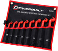 Powerbuilt 8-Piece Box End Insulated VDE Wrench Set, Rated for 1000V, Sizes 10mm-22mm, Electric and Hybrid Vehicles, Home Electrical and Car Repair - 642960