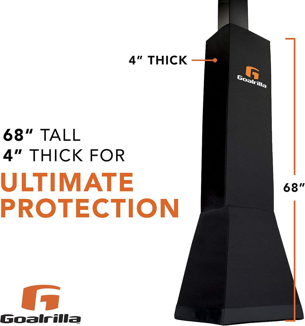 Goalrilla Deluxe Weatherproof Basketball Pole Pad for Ultimate Protection and Player Safety, Black