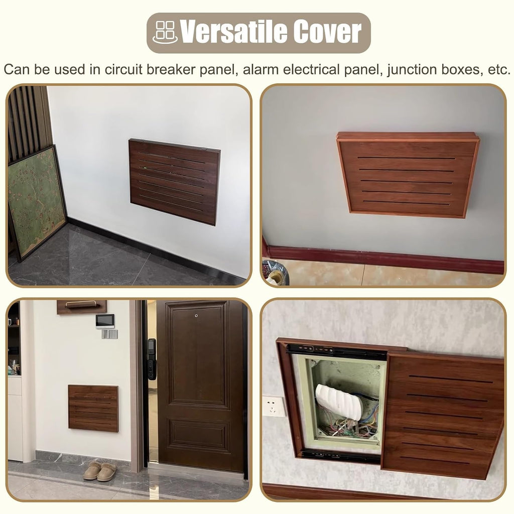 Outdoor Fuse Box Cover - Detive Stone Texture Art Panel, 30x40cm (11 3/4x15 3/4in), Durable Electric Meter Box Plate for Indoor/Outdoor Use, Stylish Wall Replacement