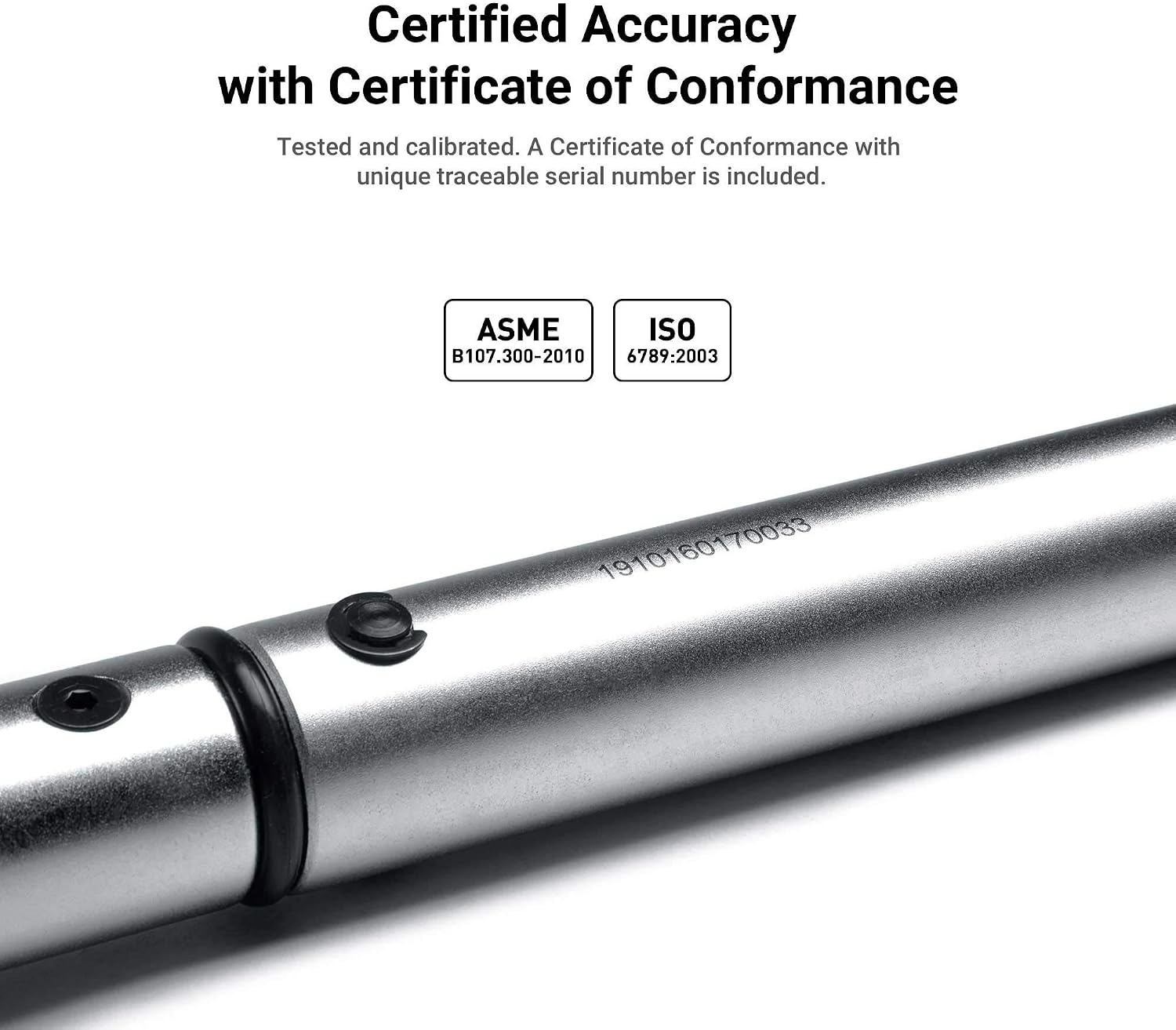 Capri Tools 31201 15-75 Foot Pound Industrial Torque Wrench Drive, 3/8' Drive, Matte Chrome
