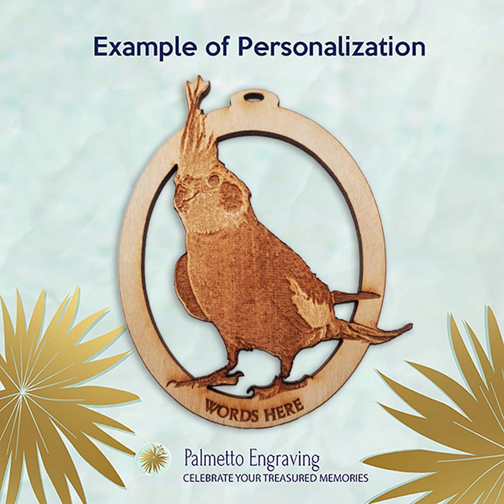 10PK Personalized Cockatiel Ornament, Unique Bird-Themed Keepsake, Gift Idea for Cockatiel Owners, Parrot Owner Gifts Memorial, Pretty Christmas Ornaments for Bird Lovers
