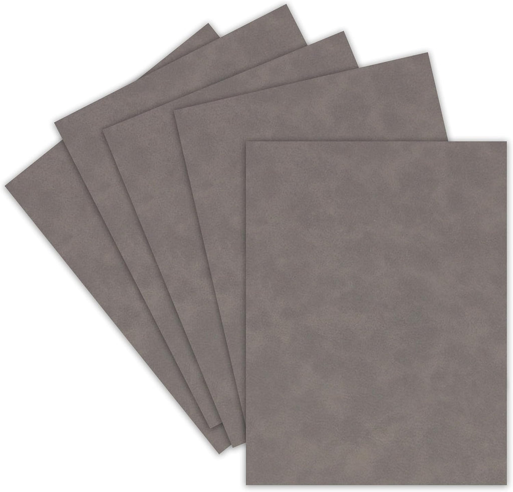 Faux Leather Sheets for Engraving Crafts 12' x 24' Leather-Like Texture with Soft Backing – for Cricut, Laser Engraving, DIY Projects, Jewelry, Bows, Gift Tags & Home Décor (25 Sheets, Iron Gray)