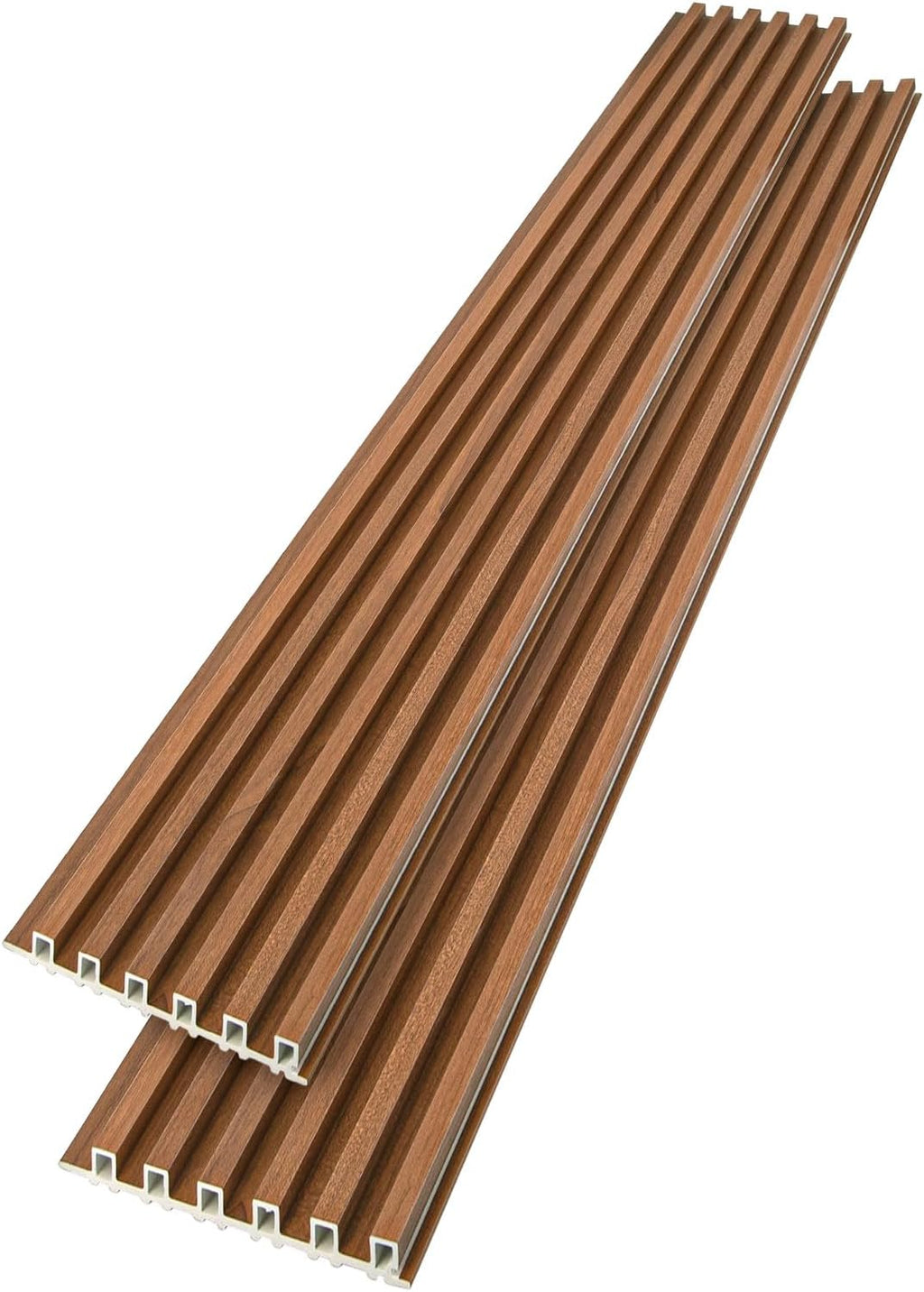 Art3dwallpanels 16 Pack Wood Slat Wall Paneling 51'×6.7' Sound Absorbing 3D Wall Panels for Living Room TV Background Home Office Decor, Teak