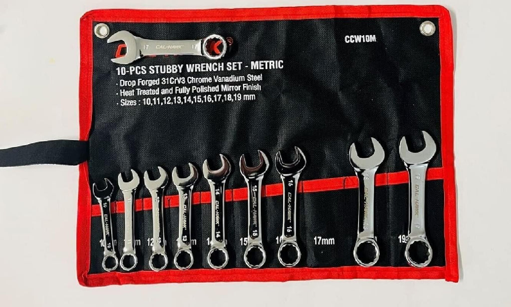21 pc Stubby Combination Wrench SET METRIC & SAE