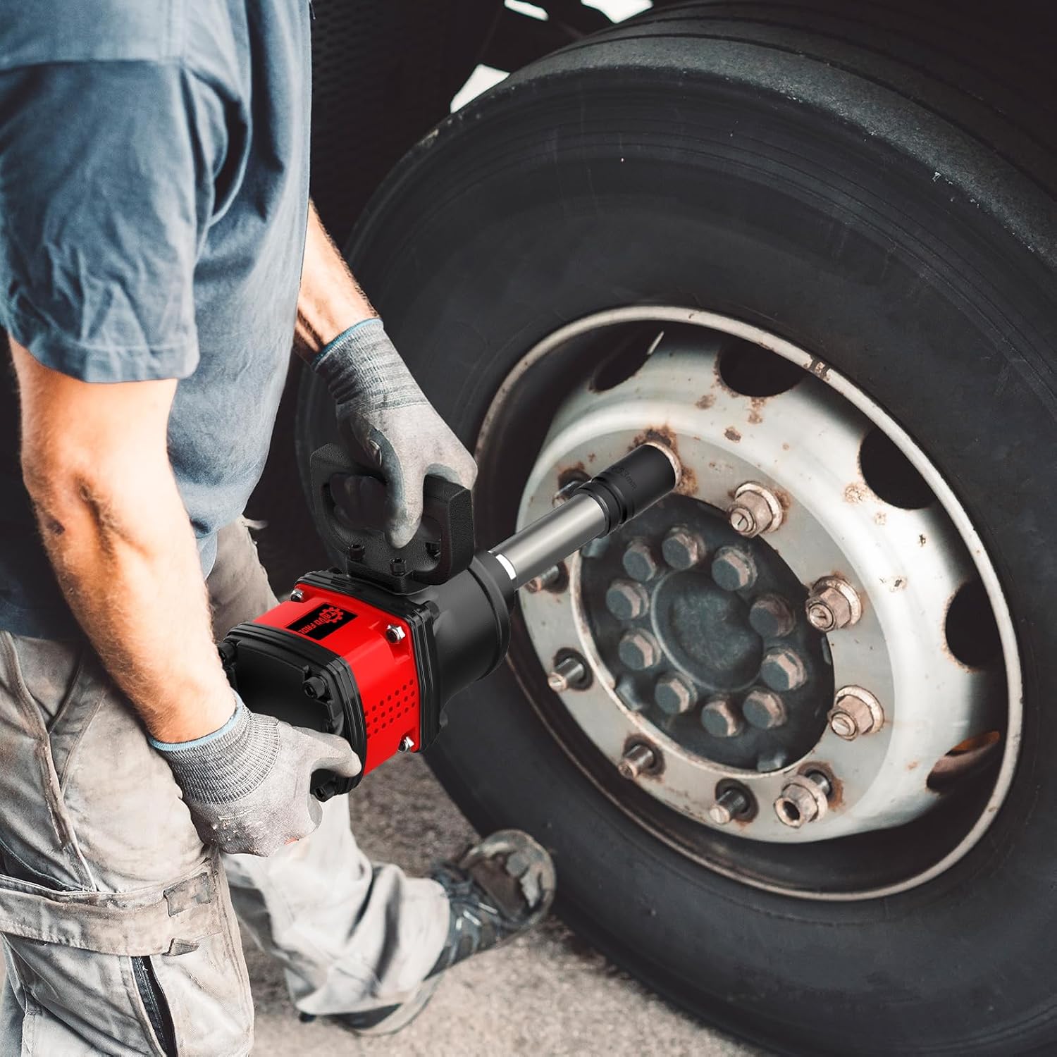Trivd Frol Air Impact Wrench 1 inch Impact Gun 1 Inch Impact Wrench, Up to 3550 Ft.lbs, 5000RPM High Torque Pneumatic Impact Wrench with 32mm-33mm Sockets, 1/2' Air Inlet for Heavy Duty Repairs