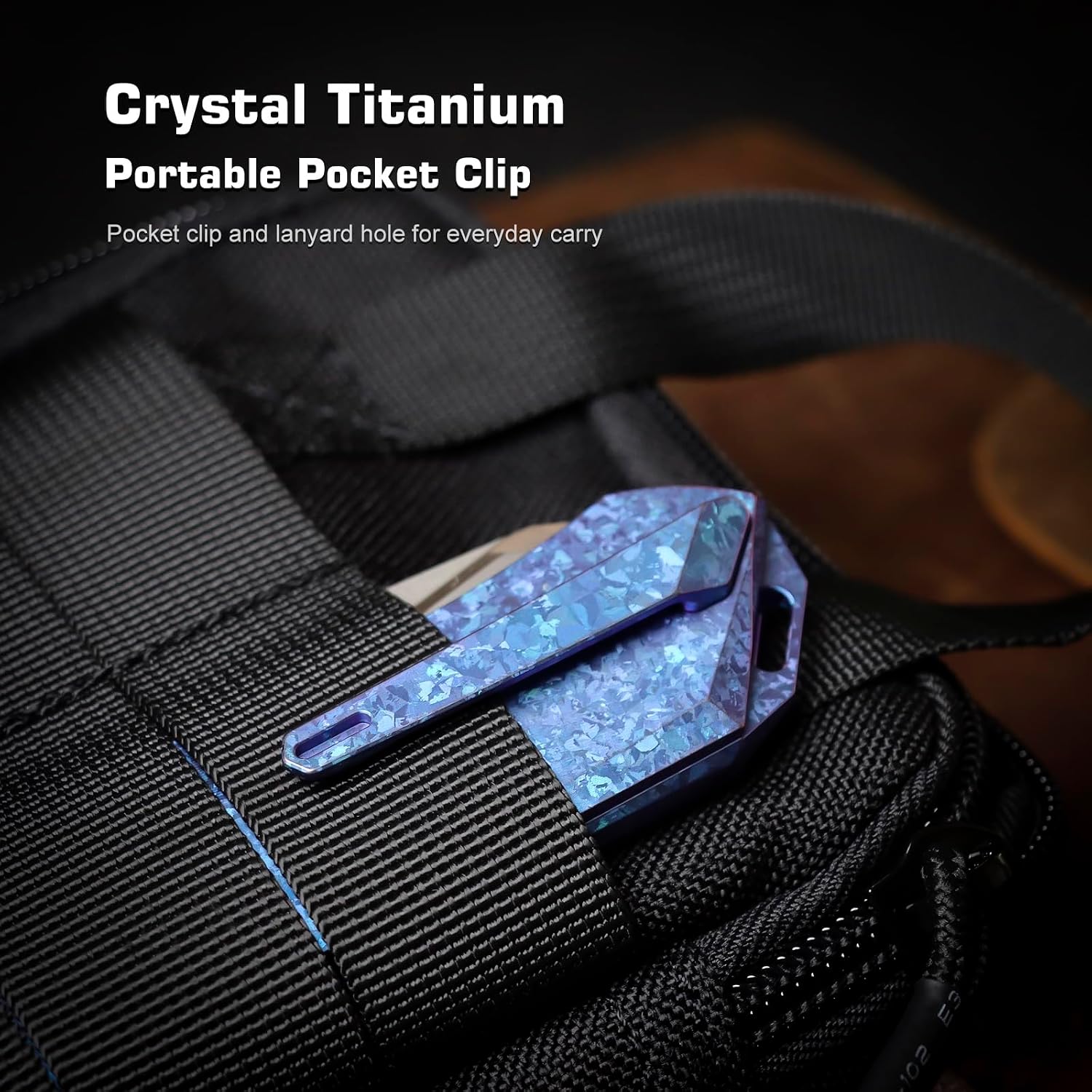 REMETTE RT-Woodpecker Folding Pocket Knife M390 Blade Titanium Handle (Blue)