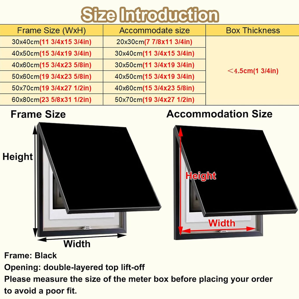 Double Door Breaker Box Cover - Detachable Electrical Panel Plate for Laundry/Kids Room, Indoor Gas Meter Box (Deep Coffee, 45x35cm / 17.7x13.8in)