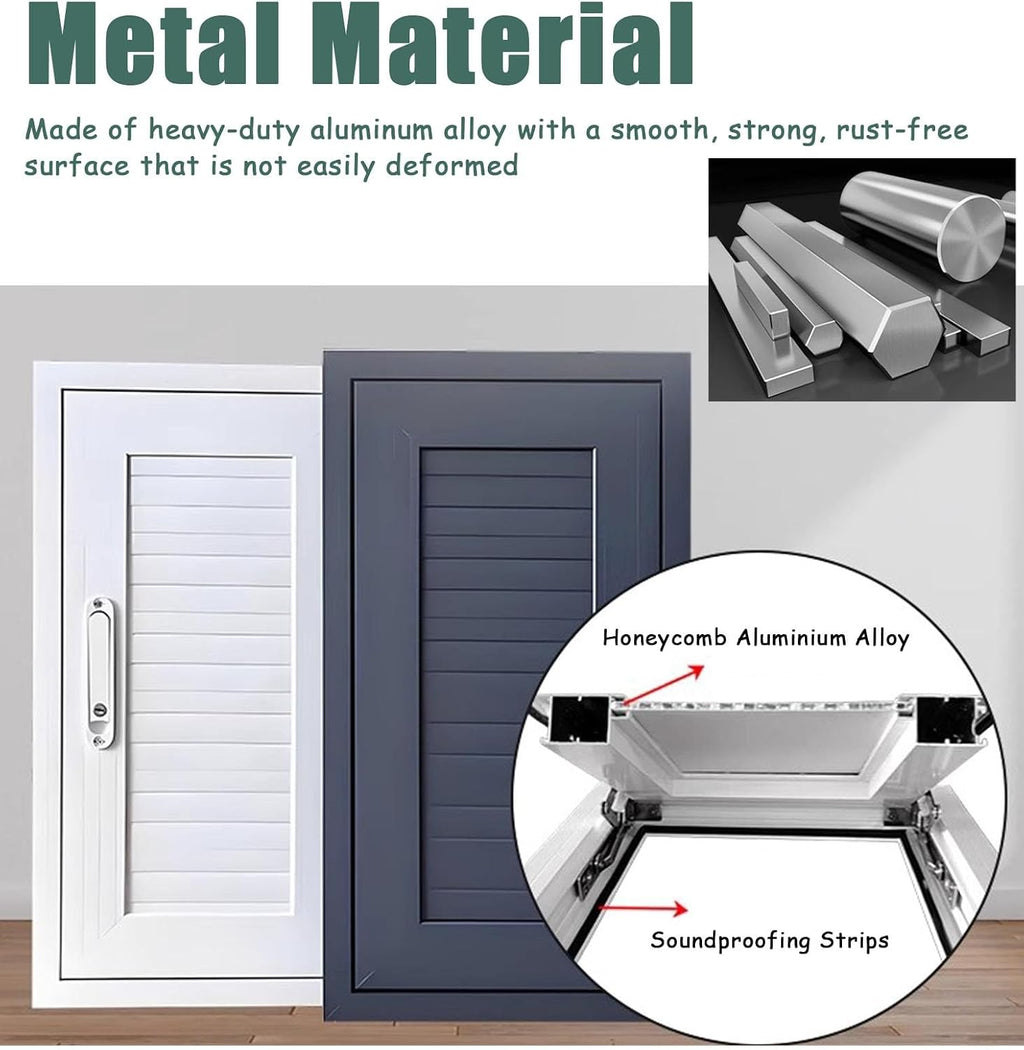 Air-Conditioning Inspection Hole Cover Soundproof, White Metal Access Panel Electrical for Wall Drywall Attic, Plumbing Access Door Decorative Door(450x450mm/17.7x17.7in)