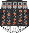 Swooc Games - Low Post Lineup | Wall Mounted Giant Basketball 4 in A Row w/ 5+ Games | Basketball Hoop for Room Wall Games | Game Room Games | Mini Basketball Hoop Indoor Connect | Four in A Row Game