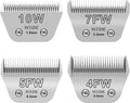 4pack Dog Grooming Wide Blade,Detachable Pet Dog Grooming Blades,Compatible with Andis,Oster A5,Wahl km10 Clippers