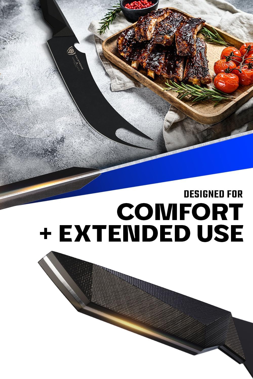 Dalstrong BBQ Pitmaster 9-inch Meat Knife - Shadow Black Series - Black Titanium Nitride Coated - High Carbon - Vacuum Treated Steel - Razor Sharp Kitchen Knife - Sheath - NSF Certified