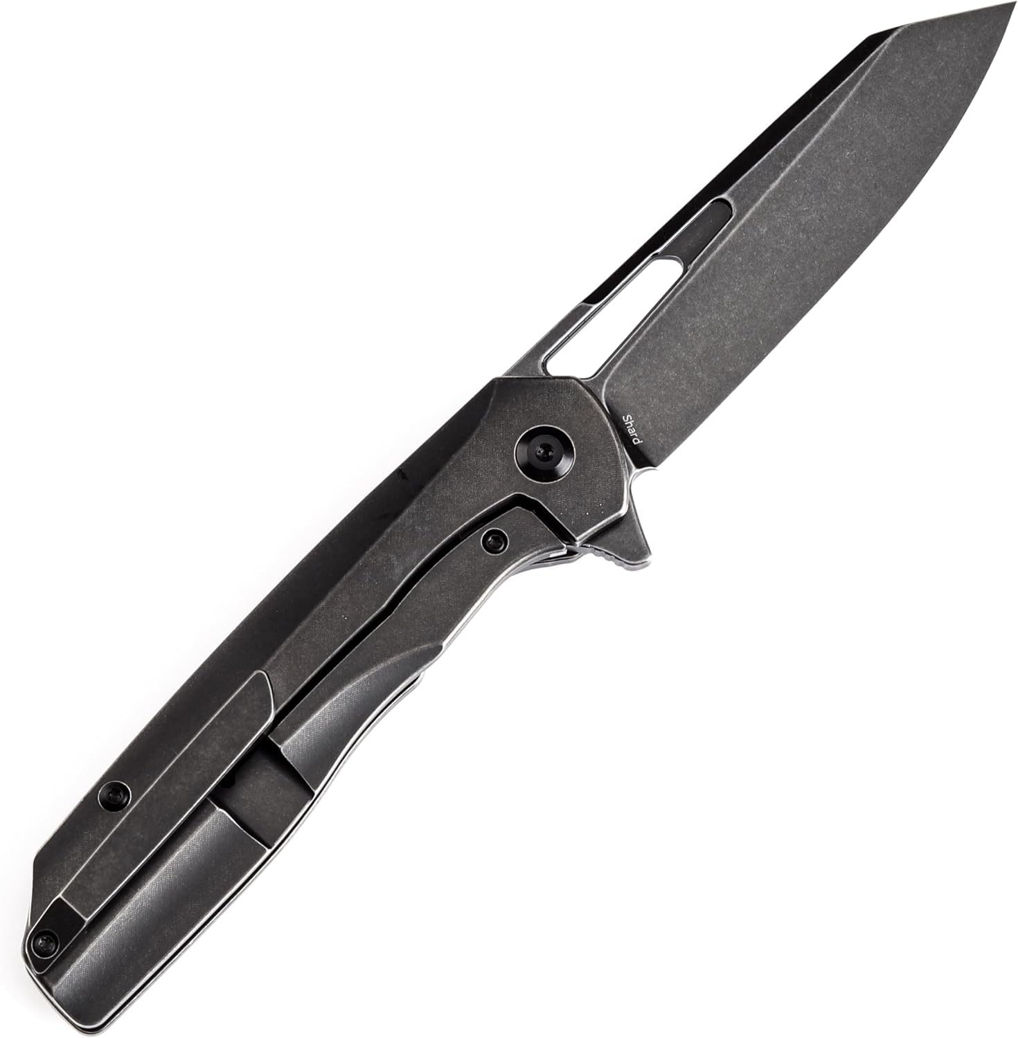 KANSEPT Shard Pocket Folding Knife 3.48'' CPM-S35VN Material with Blackwash Titanium Copper Carbon Fiber Handle Everyday Carry K1006C1