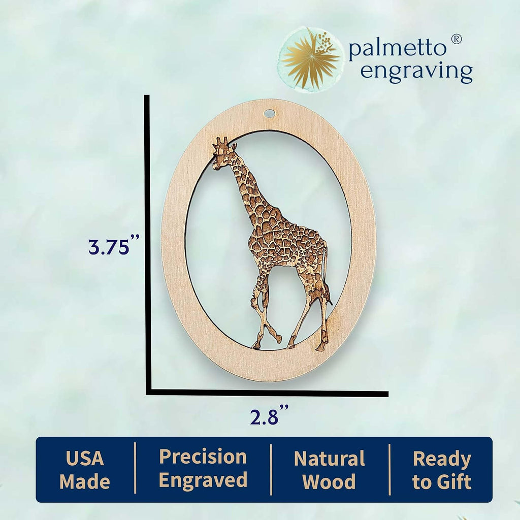 10PK Personalized Giraffe Ornaments for Christmas Tree, Unique Gifts for Giraffe Lovers, Safari Animal Christmas Ornaments