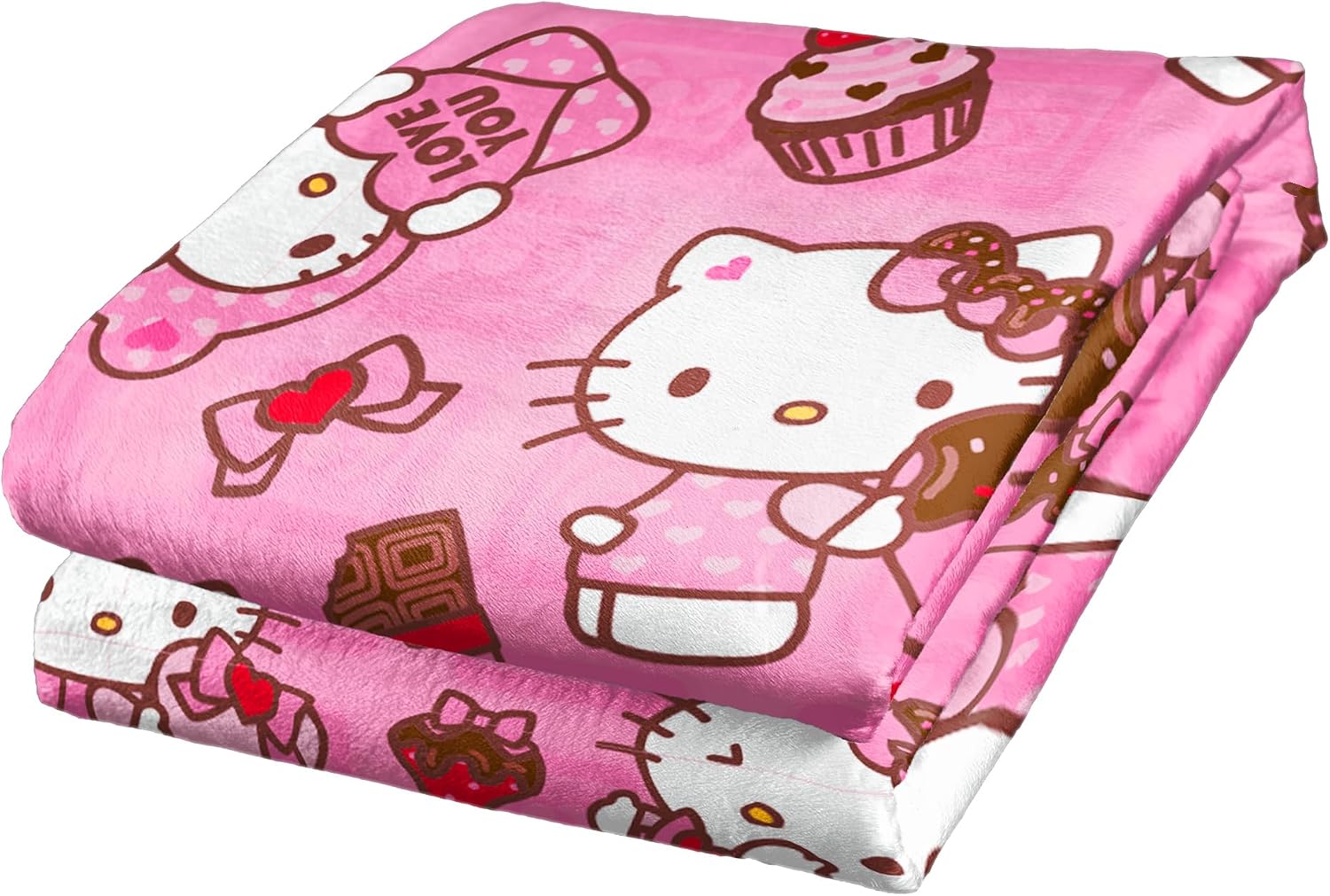 NORTHWEST Hello Kitty Silk Touch Throw Blanket, 50' x 70', Love You Much (Pack of 6)