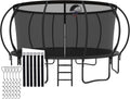 1500LBS Capacity No-Gap Design 8 10 12 14 15 16 FT Recreational Jumper with Enclosure Net, Wind Stakes & Basketball Hoop, ASTM Approved, Perfect for Kids & Adults Family Outdoor Backyard Fun