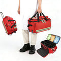 First Responder Bag with Wheels, Fire-retardant&1800D Oxford Cloth, Trauma Backpack Empty, Medical Emergency Kits Storage Jump Bag Pack, for EMT, EMS, Police, Firefighters, Home Health Nurses, Doctors
