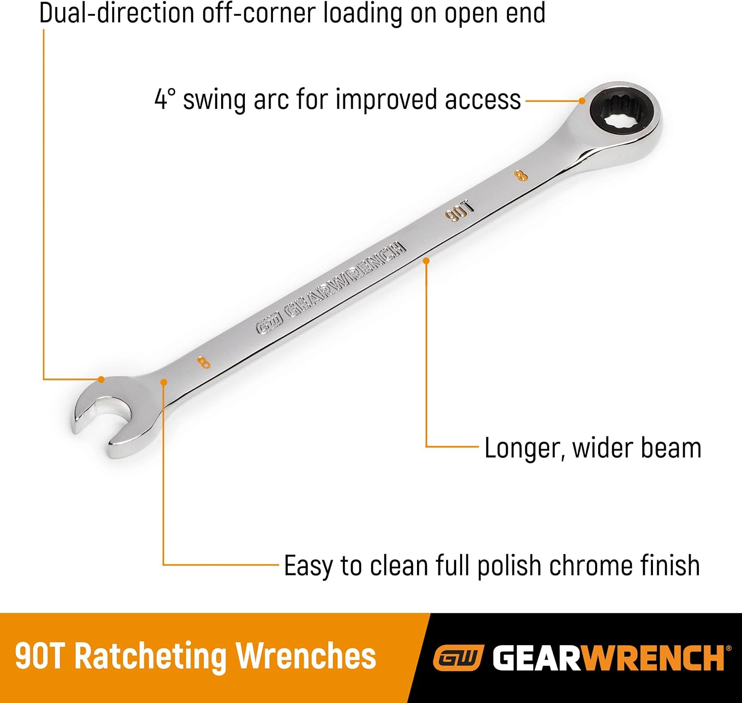 GEARWRENCH - Set Wr Rat Comb 12Pt 90T 12Pc Mm (86927)