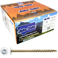 #8 x 2-1/2' Bronze Star Exterior Coated Modified White Truss Head - Cabinet Wood Screw Torx/Star Drive Head - Exterior Coated Torx/Star Drive Wood Screws - (Full Box 1500 Approx. Screw Count)