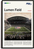 (Wrapped Canvas 20'x30') LumenField Canvas Print – Seattle Home Field Wall Art for Seahawks Fans, Sports poster for Game Room or Man Cave Decor