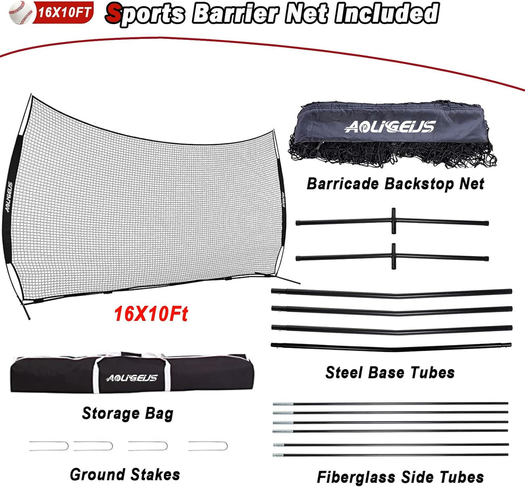 Sports Barrier Net,Sports Net,Barricade Backstop Net,Perfect for Baseball,Softball,Soccer, Basketball,Lacrosse